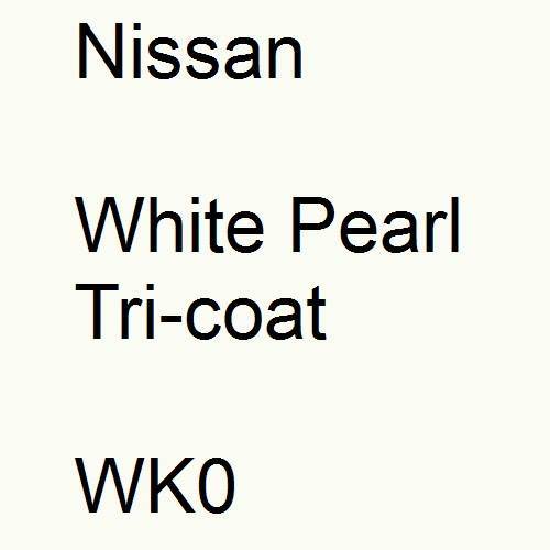 Nissan, White Pearl Tricoat, WK0.